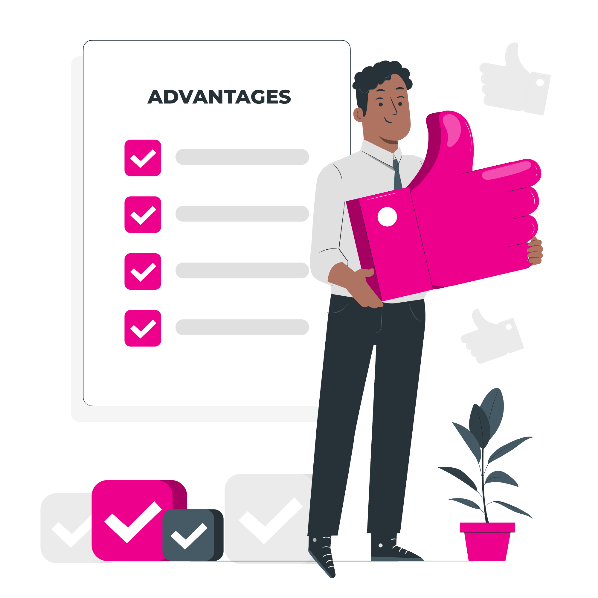 the advantages of hiring a recruitment firm vector image the advantages of hiring a recruitment firm vector image